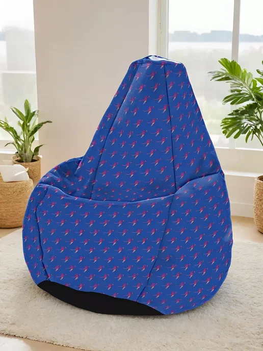 iBag Чехол для кресла мешка XXL, голубой, в упаковке 1 кг, фото 8