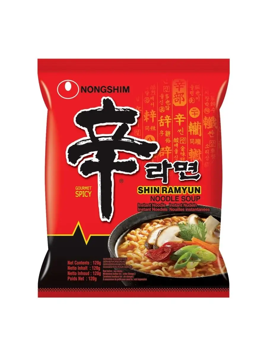 Лапша Шин Рамен Nongshim, пачка 120 г х 20 шт Nongshim 36043829 купить за 2  597 ₽ в интернет-магазине Wildberries