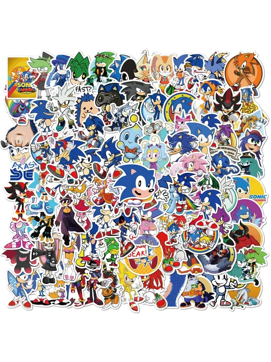 Наклейки Соник / Sonic водостойкие / 50шт (3-6см) Fanstick 36048245 купить в  интернет-магазине Wildberries