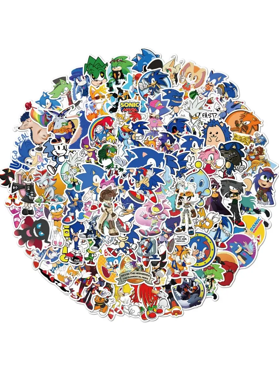 Наклейки Соник / Sonic водостойкие / 50шт (3-6см) Fanstick 36048245 купить в  интернет-магазине Wildberries