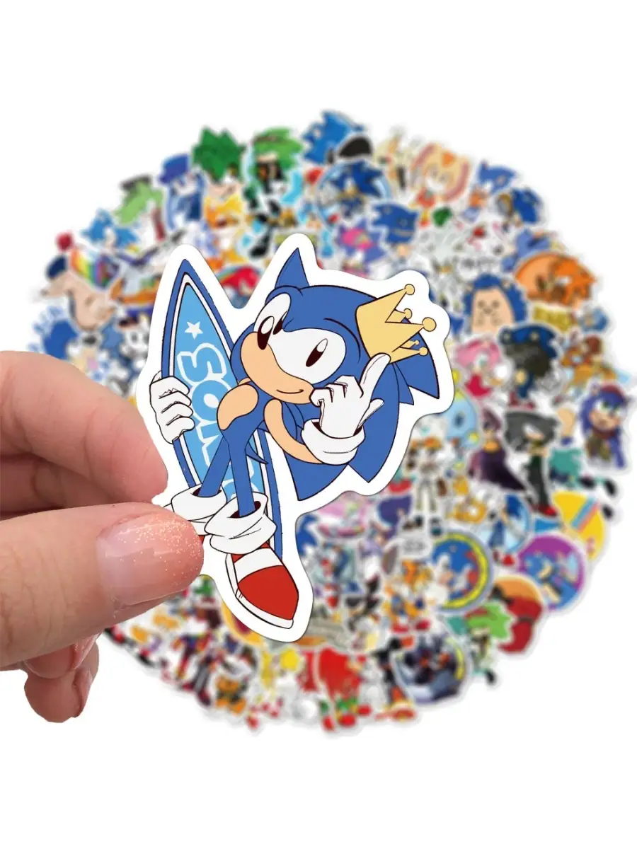 Наклейки Соник / Sonic водостойкие / 50шт (3-6см) Fanstick 36048245 купить в  интернет-магазине Wildberries