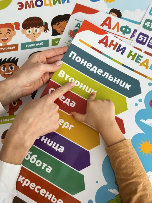 Плакаты детские Обучающие плакаты постеры для детей алфавит к 1 сентября, белый, фото 4