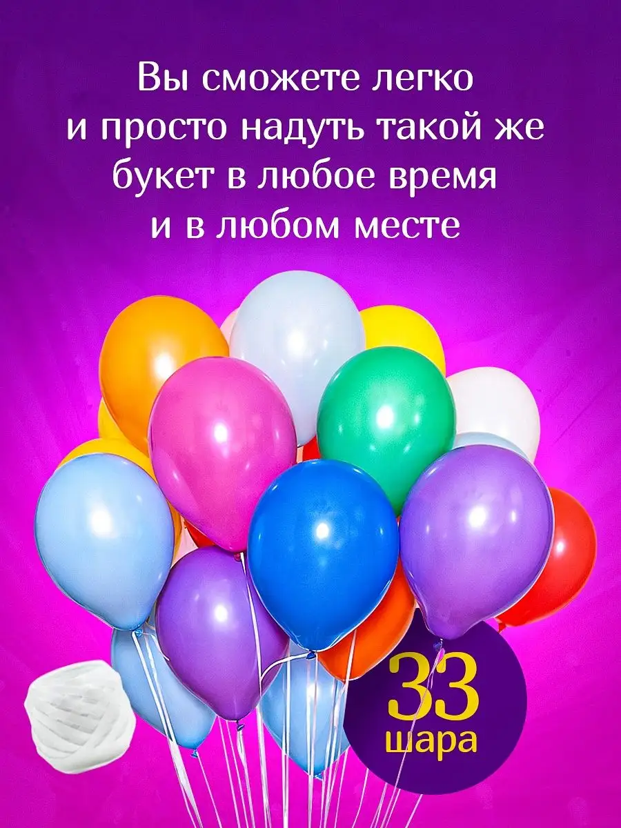 Набор нaдувания воздушных шаров для праздникa баллон с гелием для шаров  36143883 купить в интернет-магазине Wildberries