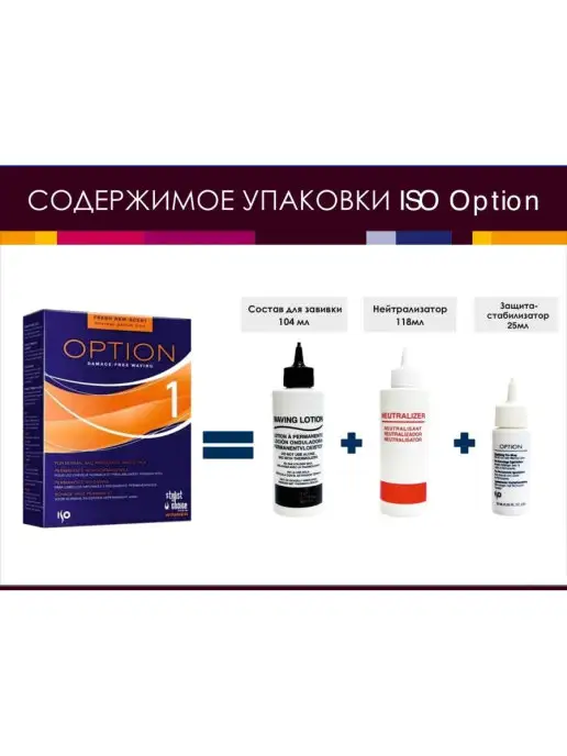ISO OPTION 1 Средство набор для химической завивки Биозавивка, вариант, фото 2
