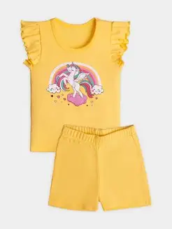 Пижама для новорожденной девочки костюм для дома с шортами Mami-kids 36282487 купить за 255 ₽ в интернет-магазине Wildberries