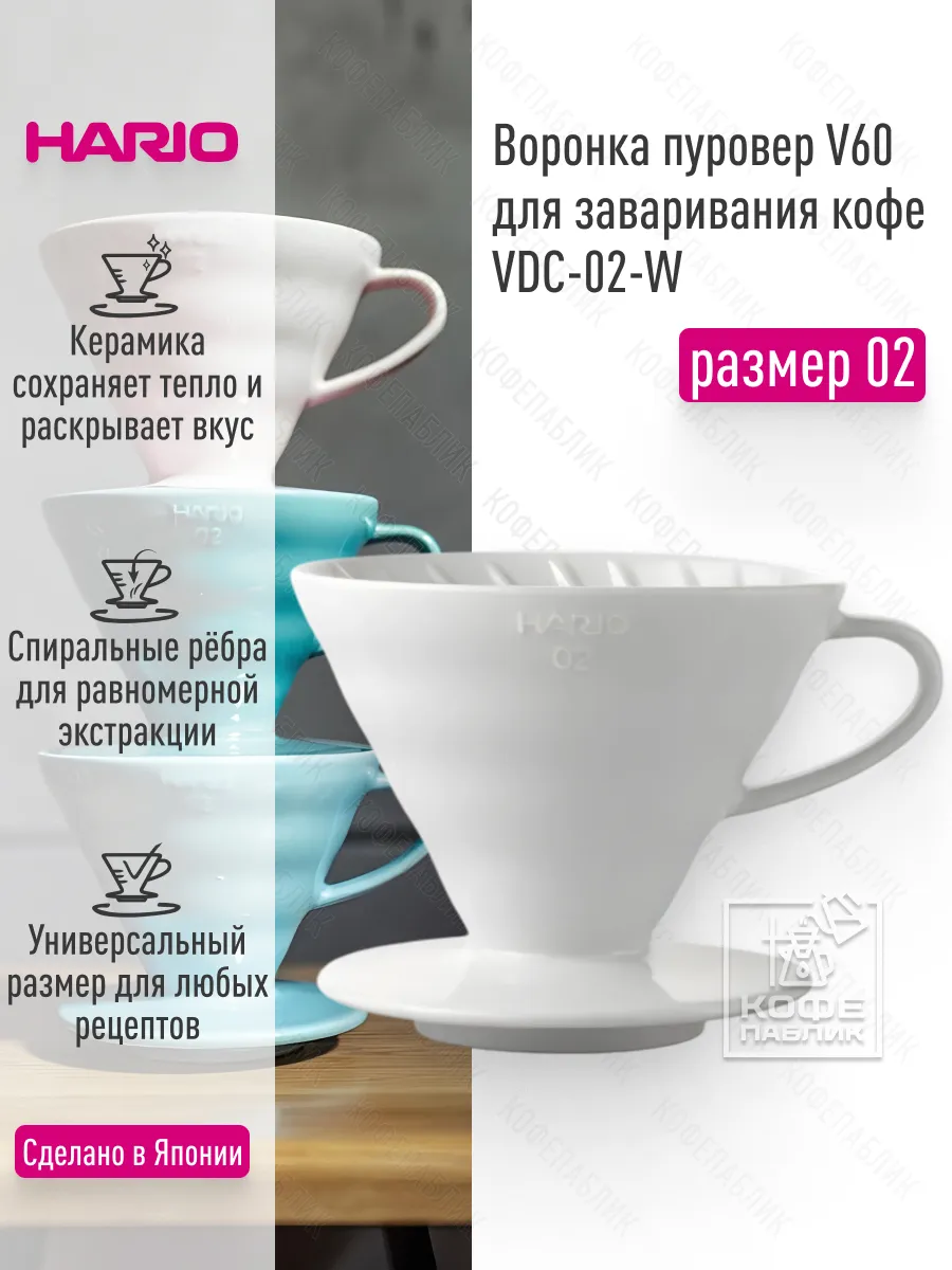 Воронка керамическая VDC-02W, белый