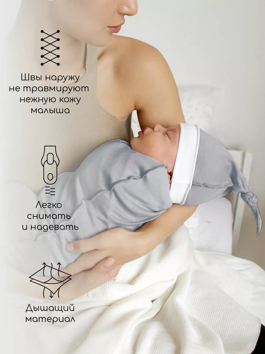 Пеленка кокон для новорожденных с шапочкой AmaroBaby 36288287 купить за 665  ₽ в интернет-магазине Wildberries