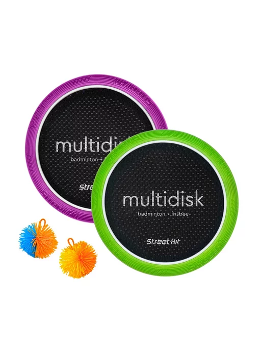 Multidisk Спортивная игра Мультидиск Mini (набор бадминтон и фрисби), зеленый, фото 3