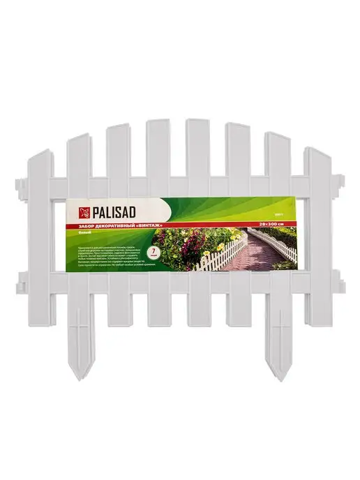 PALISAD Забор декоративный, 28 х 300 см, цвет белый, 65011, 28x300 см, фото 5