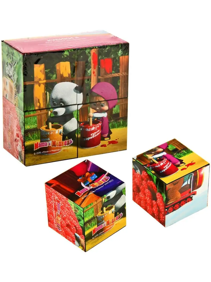 Игровой набор "Маша и Медведь", игра-головоломка, 4 штуки