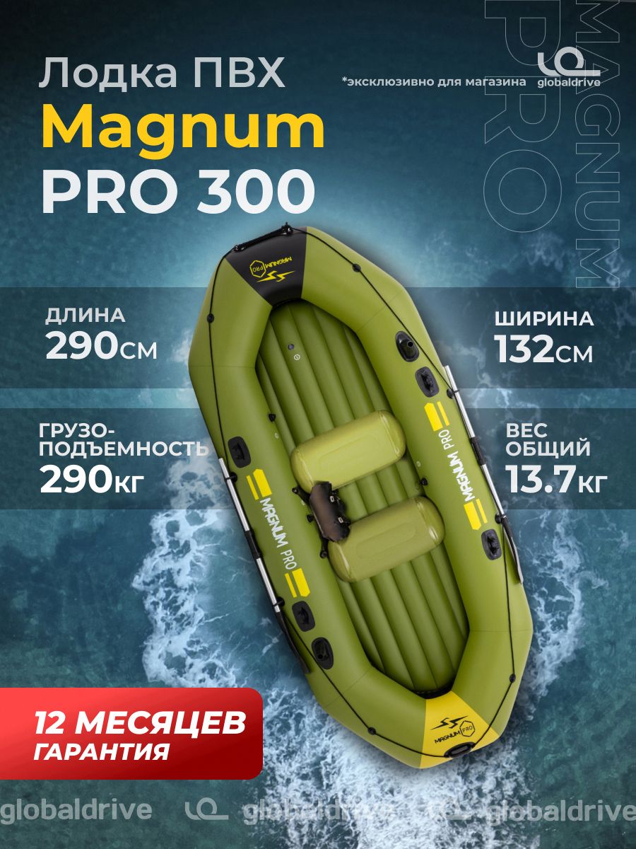 лодка пвх под мотор с надувным дном двухместная Magnum PRO 36552257 купить  в интернет-магазине Wildberries