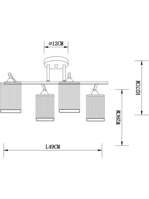Arte Lamp Потолочная люстра MEROPE A4071PL-4BK, черный, фото 3