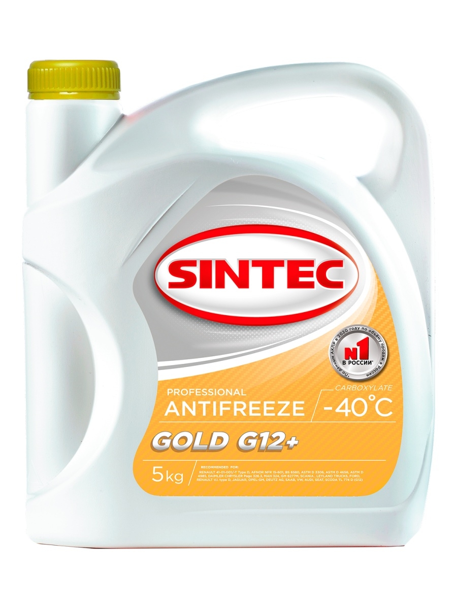 Антифриз Sintec ANTIFREEZE GOLD G12 5кг Sintec 36601006 купить в  интернет-магазине Wildberries