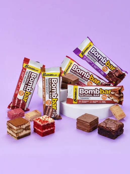 BombBar Протеиновые батончики без сахара Aссорти №4, 20шт х 60г, 20 шт, 60 г, фото 5