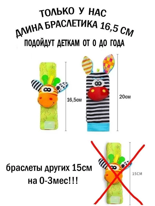 ГРЫЗУНКИТУТ Погремушки для новорожденных 0+ игрушки развивающие, белый, фото 5