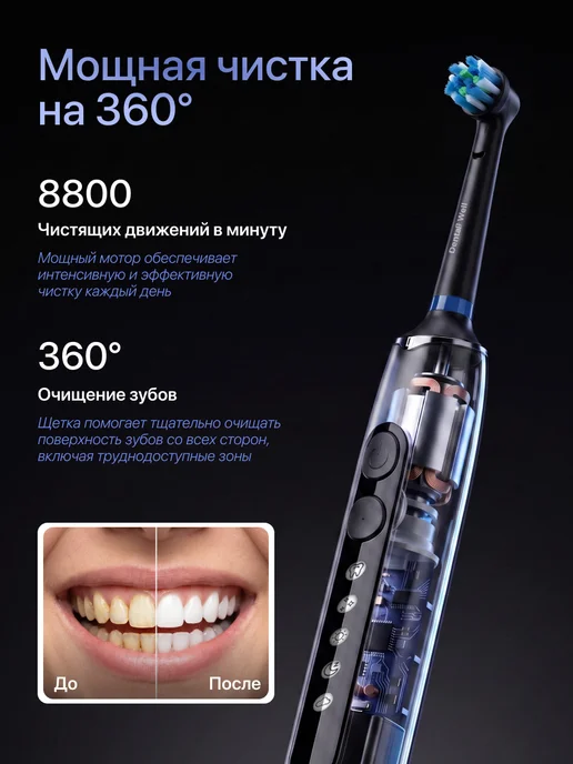Dentall Well Электрическая зубная щетка PRO X-2607, черный, фото 2