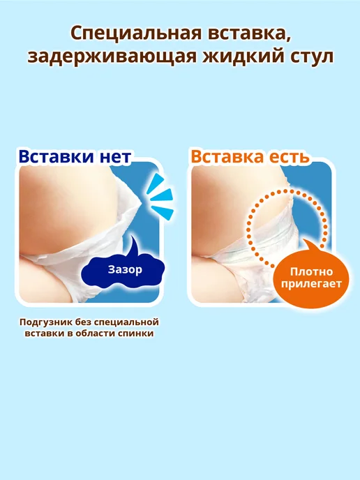 MOONY Японские подгузники Extra Soft 3 размер M 6-11 кг 62шт, 611 кг, 62 шт, фото 6