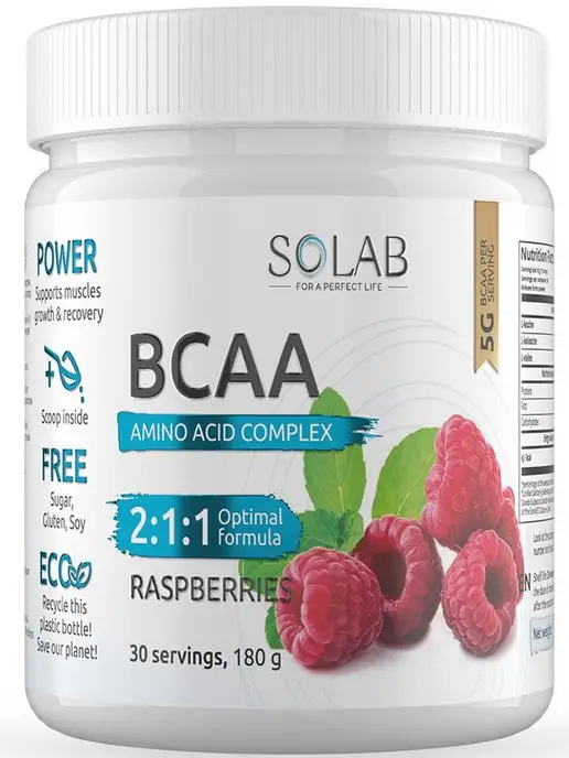 SOLAB Аминокислоты BCAA 2 1 1 БЦАА бца спортпит порошок всаа