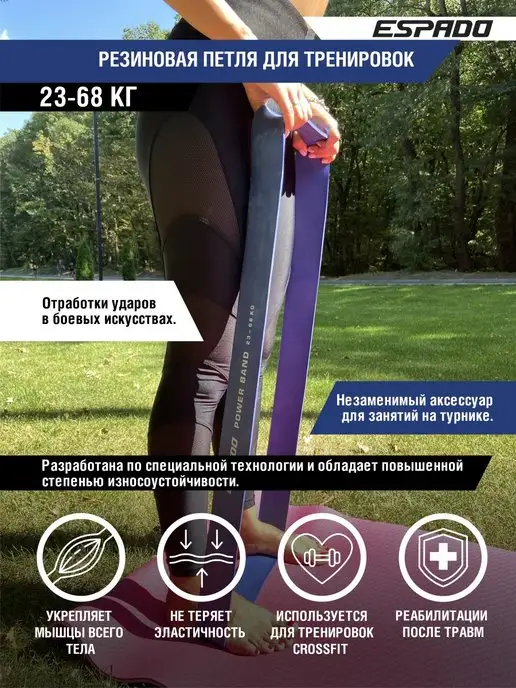 Espado Петля для подтягивания фитнеса 23-68 кг, 2368 кг
