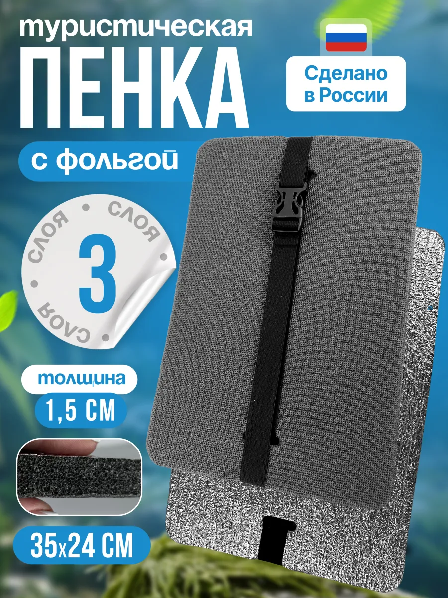 Сидушка туристическая для похода с фольгой