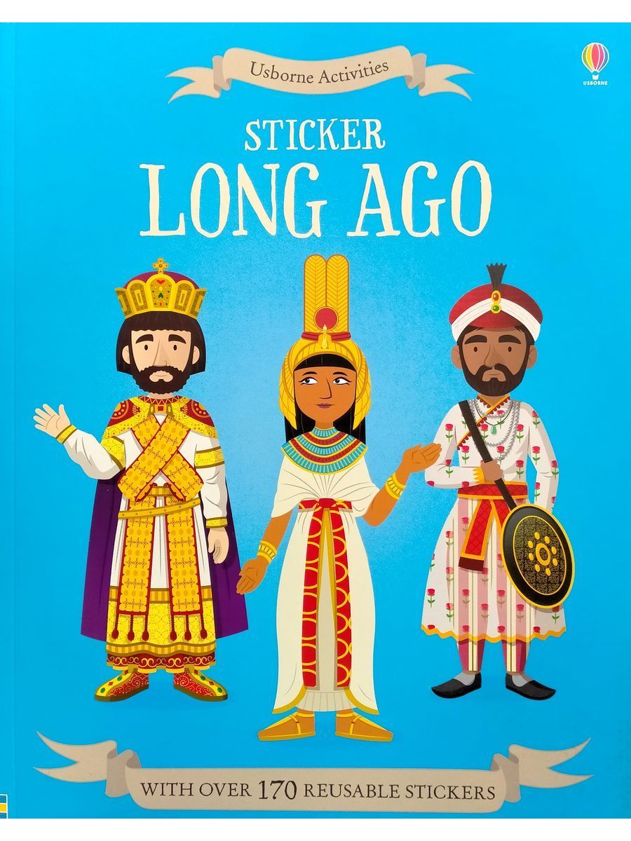 The book is long. Sticker book. Long book.