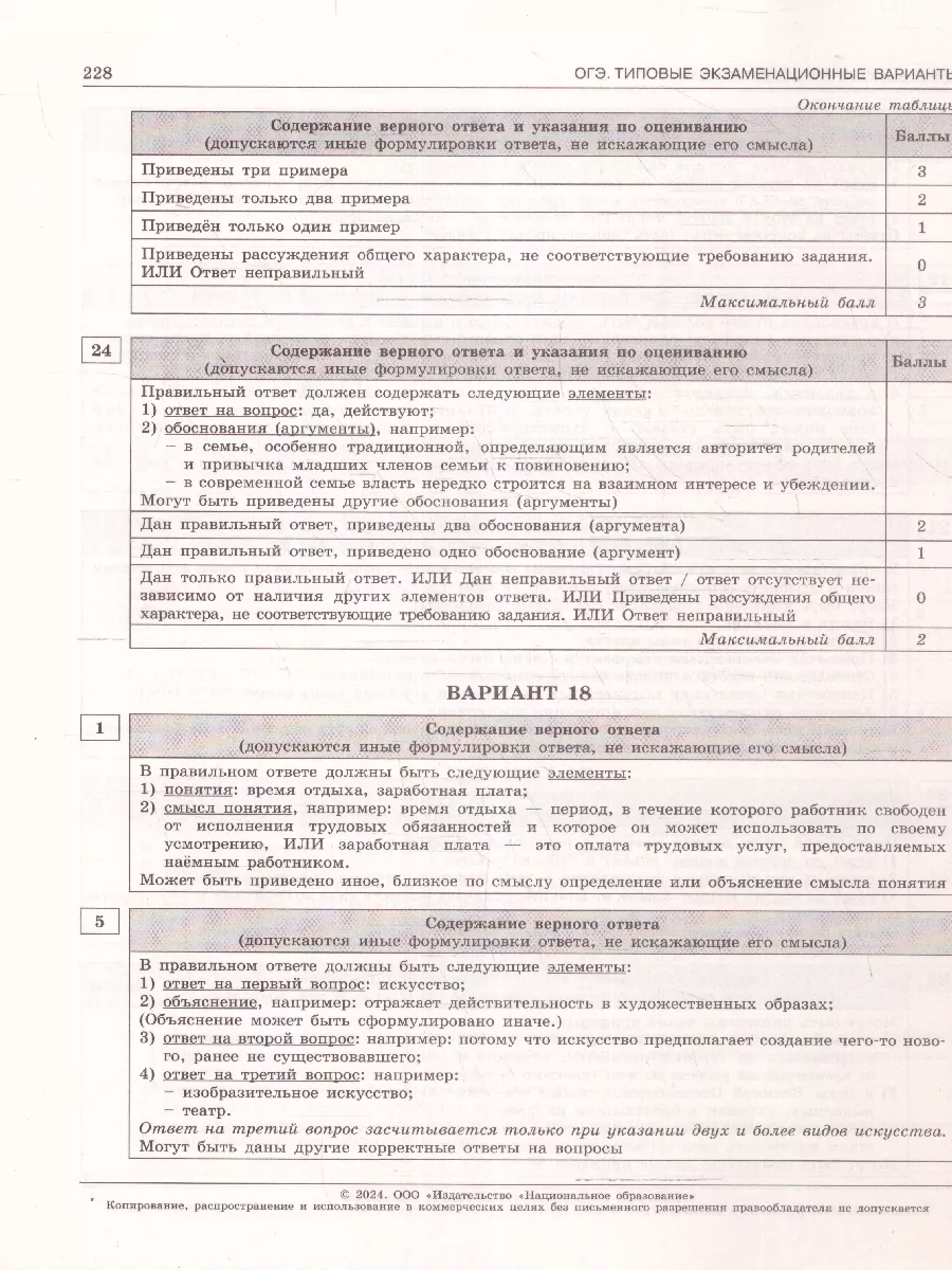 ОГЭ 2024 Обществознание: 30 типовых вариантов Национальное Образование  37086495 купить за 580 ₽ в интернет-магазине Wildberries