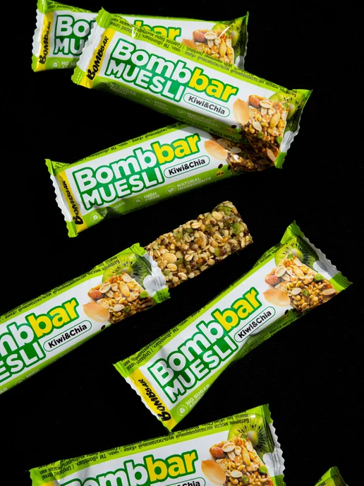 BombBar Батончики мюсли без сахара Aссорти, 30шт х 45г, 30 шт, 45 г, фото 4