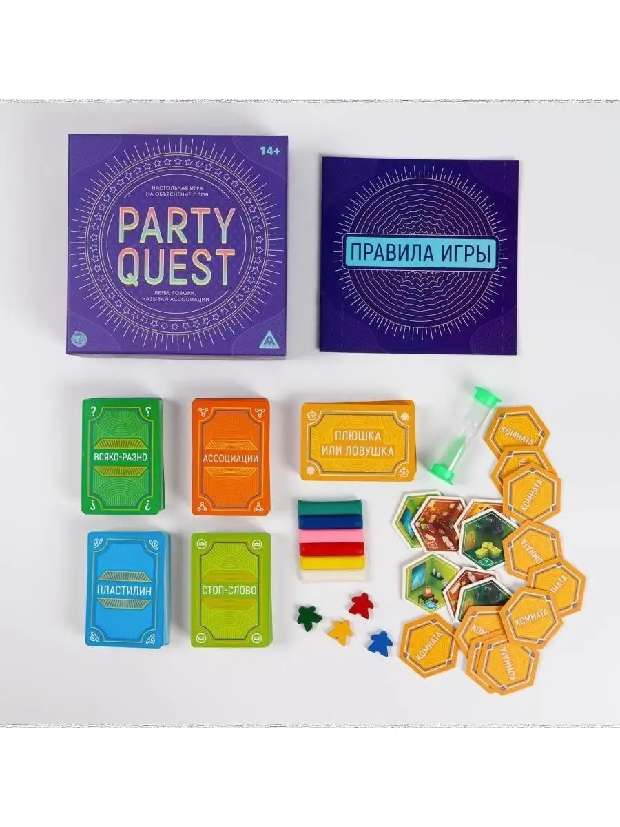 Настольная игра на объяснение слов PARTY QUEST ЛАС ИГРАС 37105677 купить за  831 ₽ в интернет-магазине Wildberries