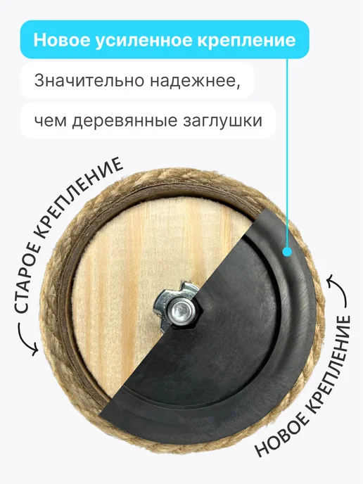 RICH BREED Когтеточка для кошки столбик напольная, бежевый, фото 4