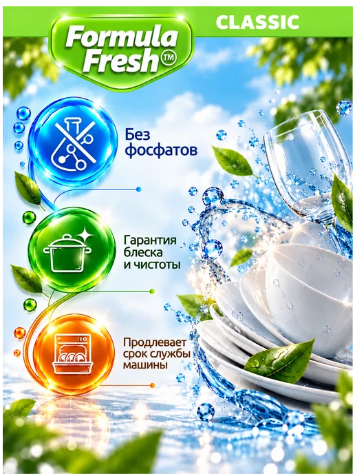 Formula Fresh Порошок для посудомоечной машины 3 кг, 2,5 кг, фото 5