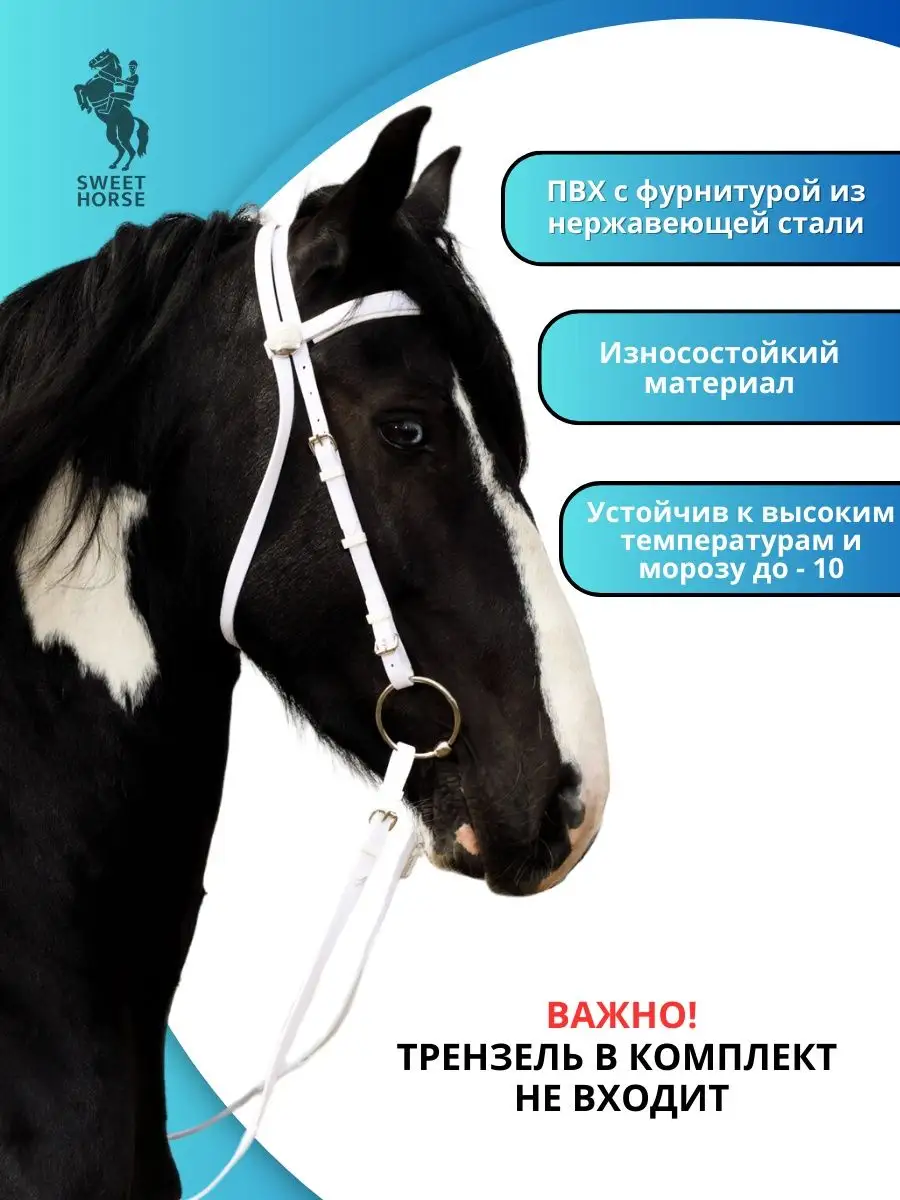 Комплект оголовье + повод для лошади Sweethorse 37133962 купить за 2 857 ₽  в интернет-магазине Wildberries