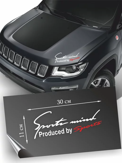 Nakleika24 Наклейка авто Sport Mind, белый