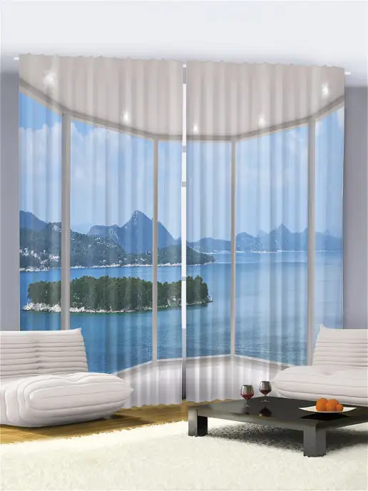 Fresh Art Фотошторы из ткани габардин 150-260 см 2 шт. 3D шторы В детс…, 2 шт