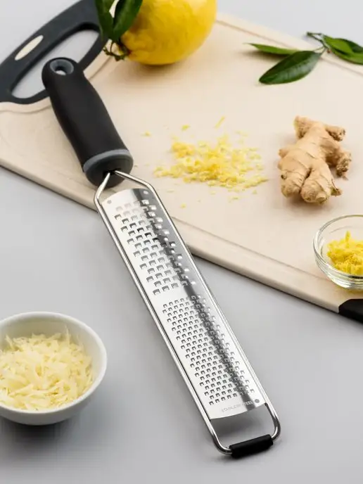 Shiny Kitchen Ручная мини терка для сыра и чеснока, черный, фото 2