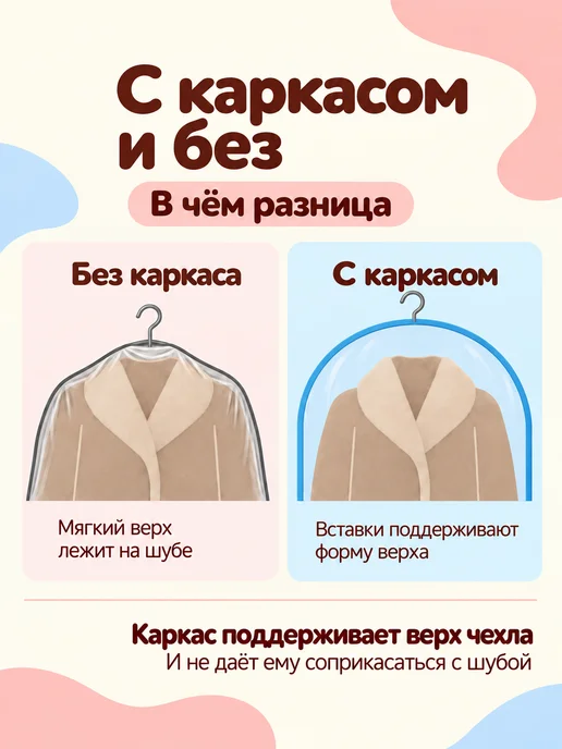 Всё на местах Чехол для хранения одежды шуб, серый, фото 3