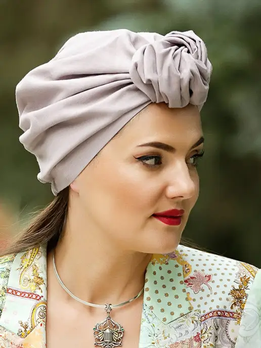 Tuliya Чалма из 100% льна, фиолетовый, фото 4