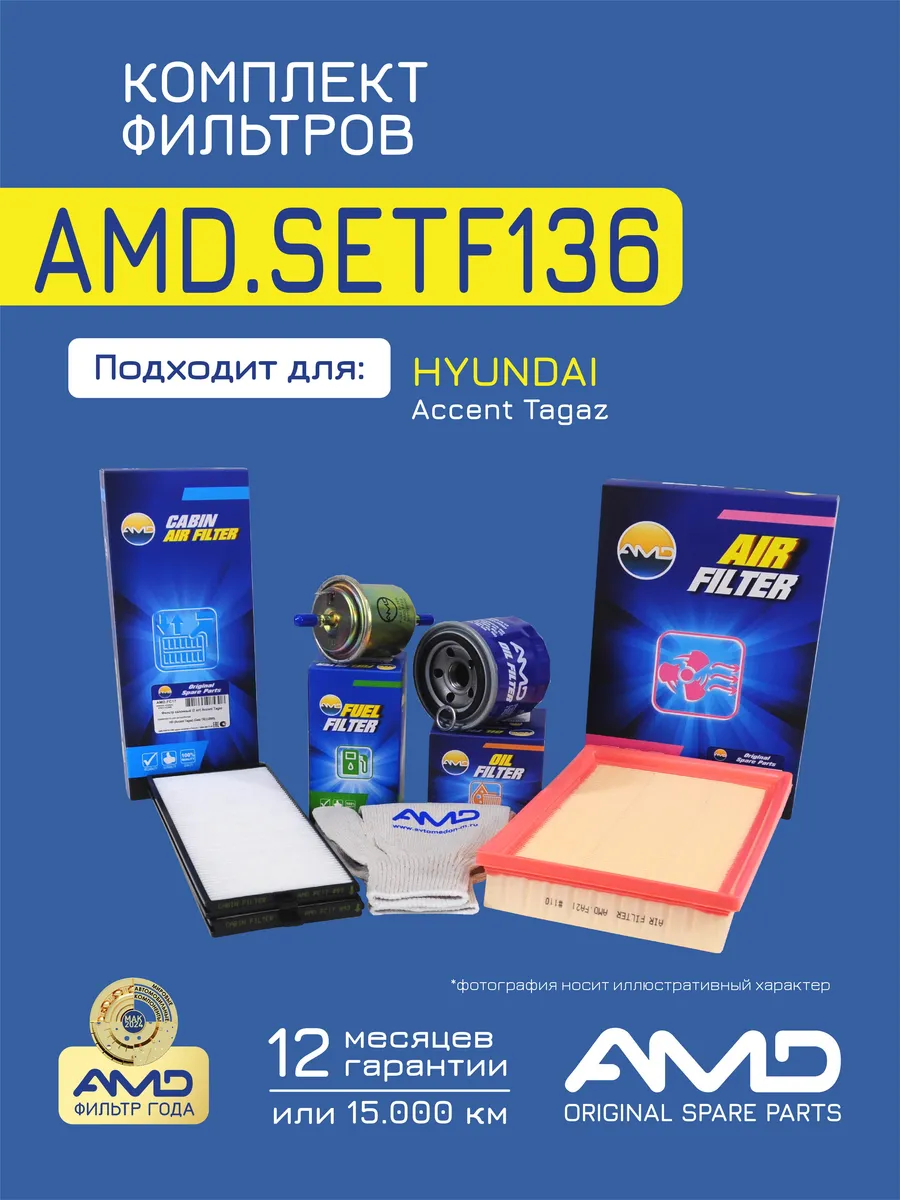 Комплект фильтров Хендай Акцент 2 1.5i