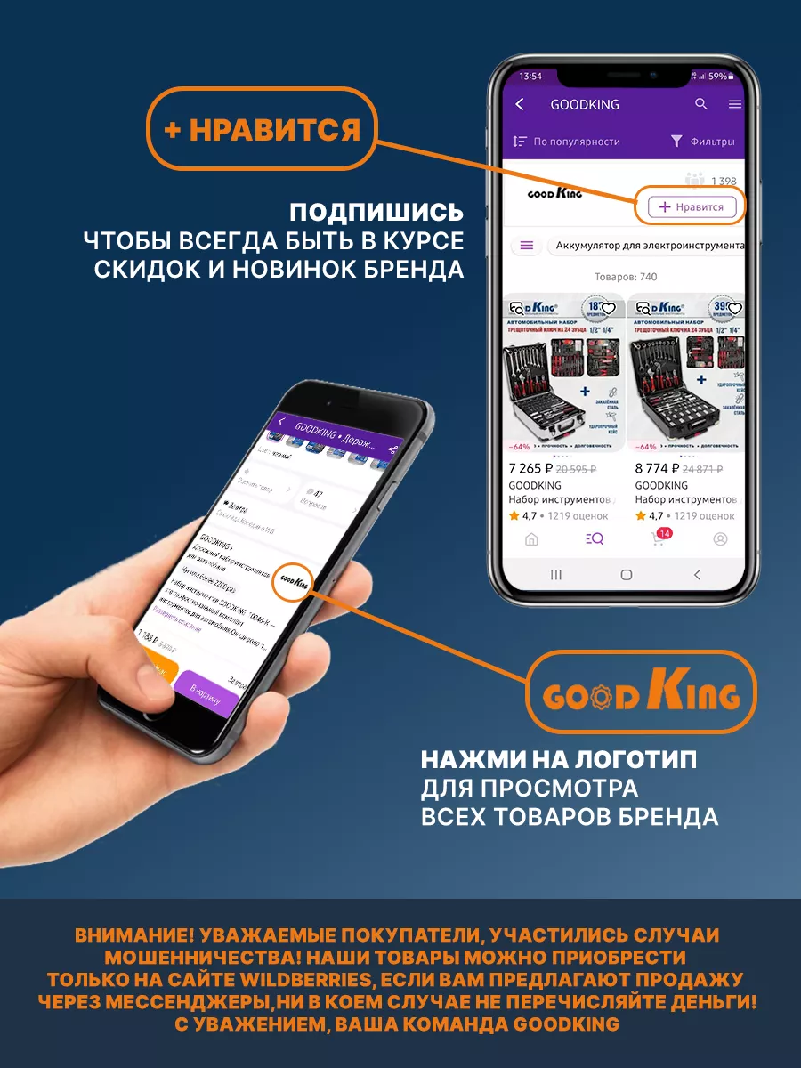 Набор профессиональных инструментов для дома 150 пр. GOODKING 37612733  купить в интернет-магазине Wildberries