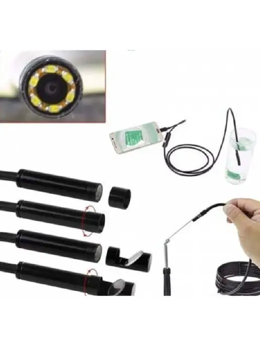 Endoscope Видеоэндоскоп 2 метра автомобильный для смарфона, 2 м, фото 4