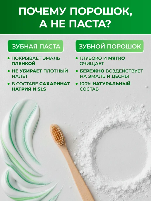 БиоБьюти Зубной порошок от камня и налета натуральный "Очищение", вариант, фото 2