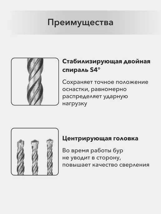 KRANZ Набор буров по бетону долот и зубил, вариант, фото 3