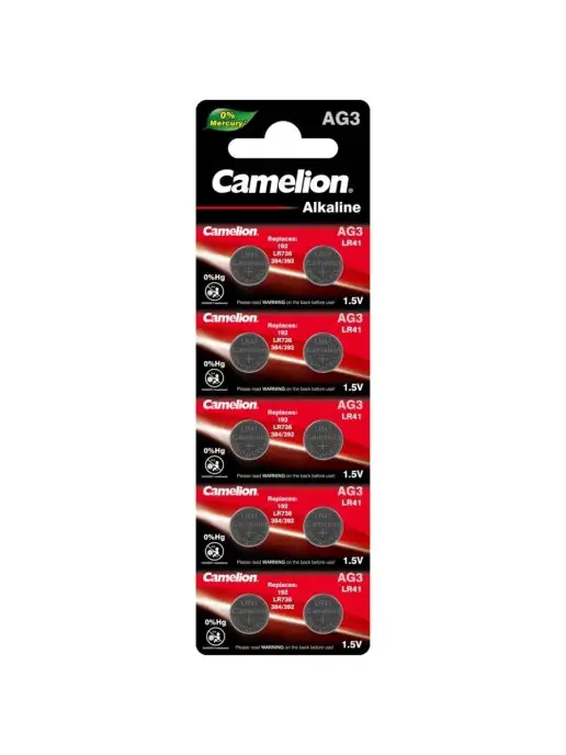 CAMELION Батарейки LR41, AG3,LR736,10шт алкалиновые, 736,1 шт, фото 3