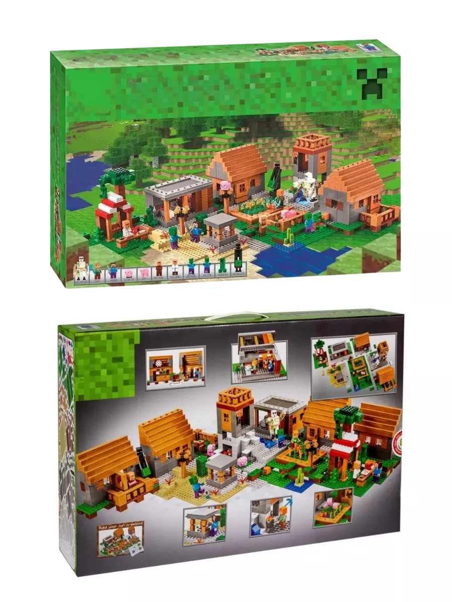 Конструктор My World Майнкрафт Minecraft Большая Деревня LEGO 37687301  купить за 4 048 ₽ в интернет-магазине Wildberries