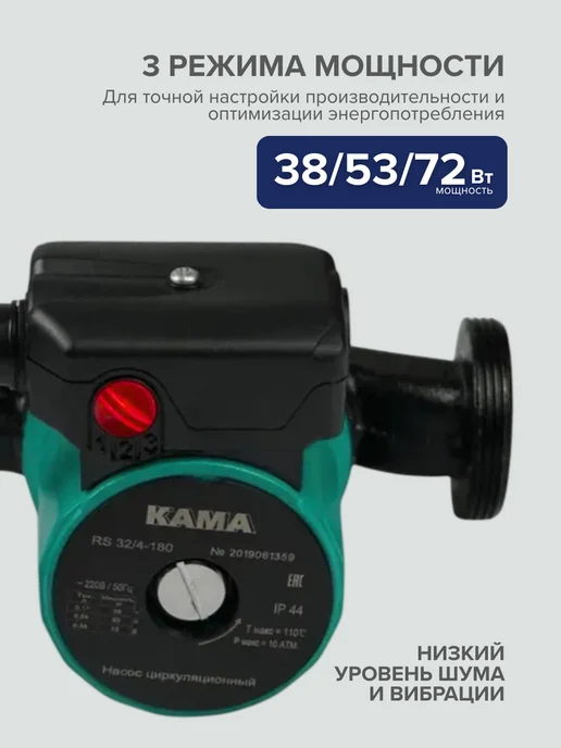 Кама Насос циркуляционный для отопления 32 4 180, вариант, фото 2