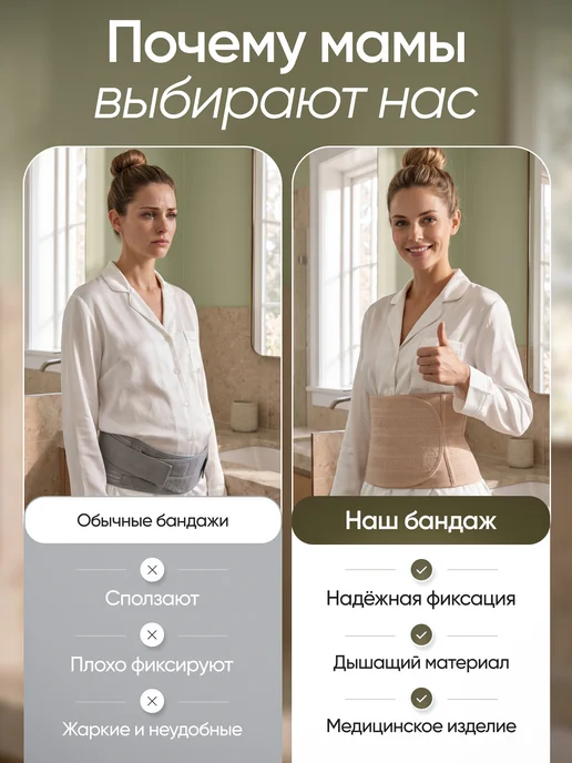 Surdu Послеродовой бандаж после кесарева сечения утягивающий, вариант, фото 8