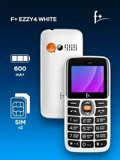 Мобильный телефон Ezzy 4 белый 2 SIM 0,08 Мп Fplus 37716584 купить за 1 259 ₽ в интернет-магазине Wildberries