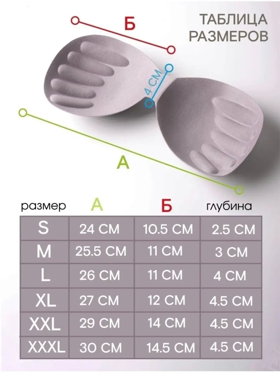 Чашки для бюстгальтера, пуш ап вкладки, вставки в бюстгальтер, купальник,  пушап для груди, вкладыш LUXWAY 37760411 купить в интернет-магазине  Wildberries