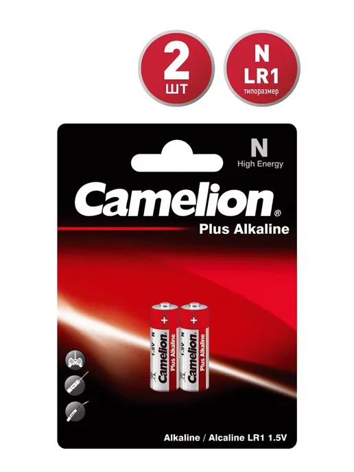CAMELION Батарейки LR1, N, 910A алкалиновые набор 2 шт, 2 шт, фото 3
