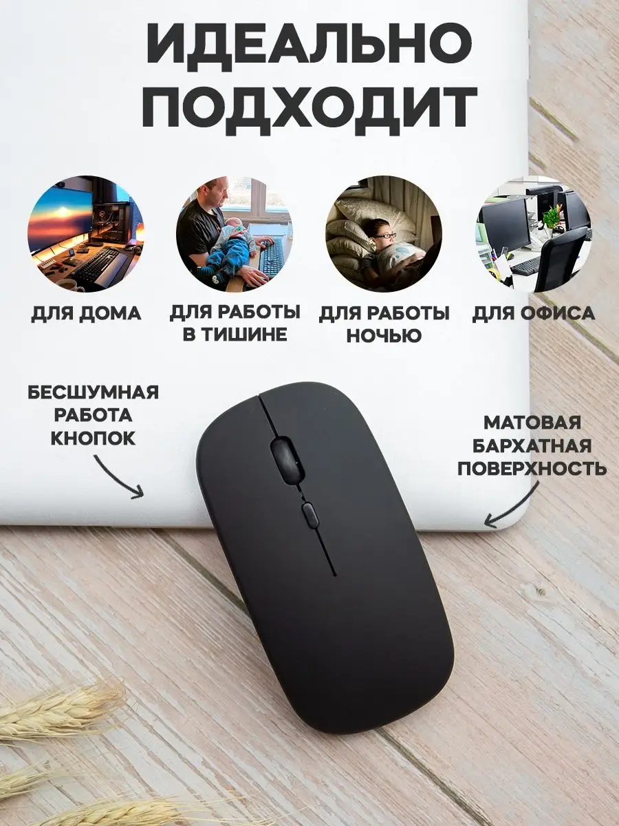 Мышь беспроводная бесшумная для ноутбука PRC MOUSE 37794826 купить за 849 ₽  в интернет-магазине Wildberries