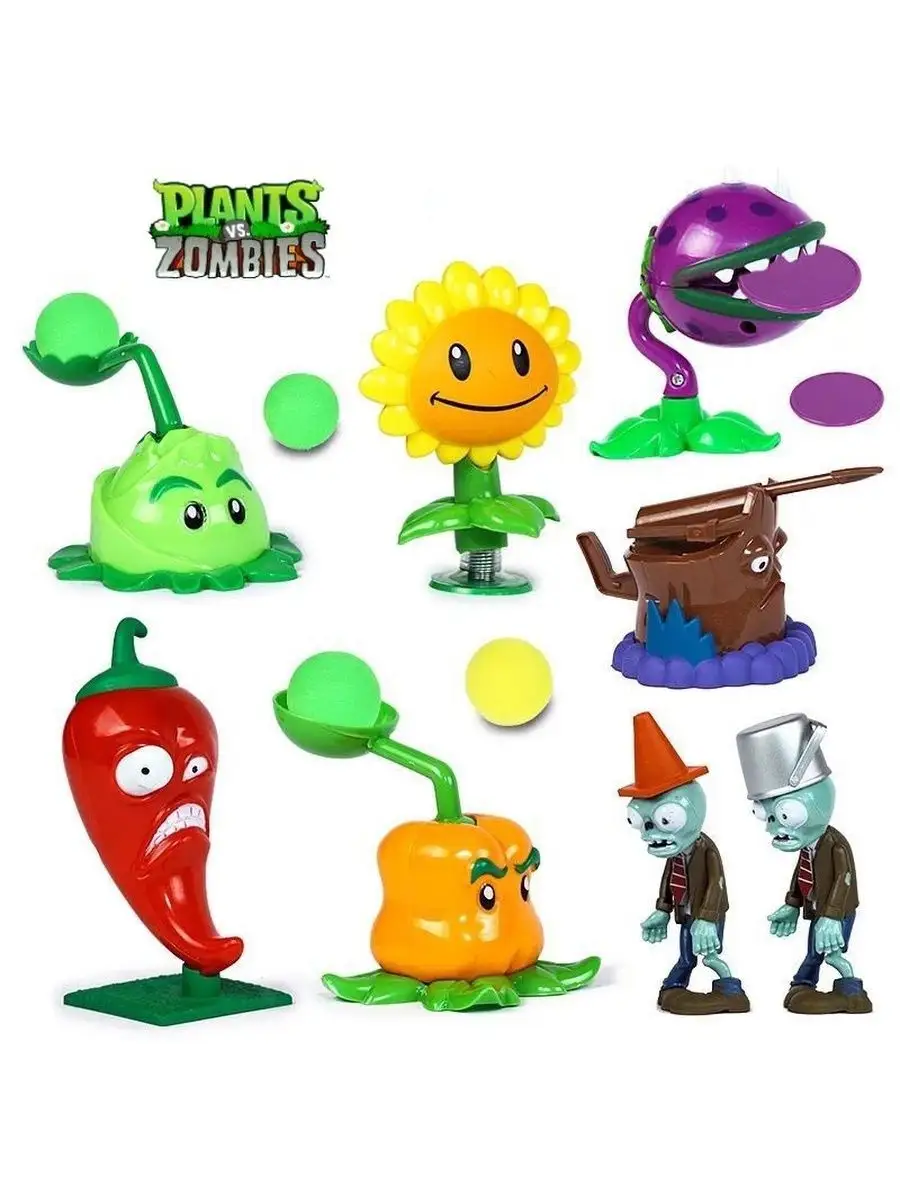 Набор игрушек с фигурками Plants vs zombie Зомби против растений 37934880  купить за 2 273 ₽ в интернет-магазине Wildberries